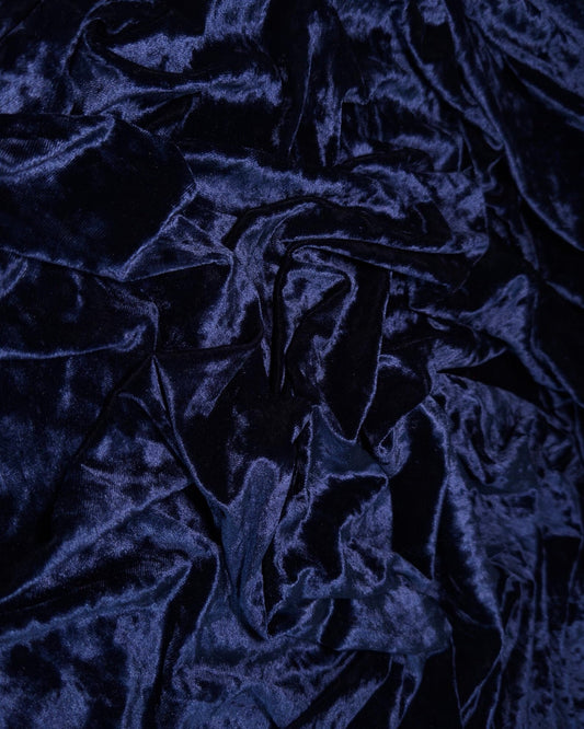 NAVY BLUE CRUSHED VELVET MAT +SIMPLE TASSEL