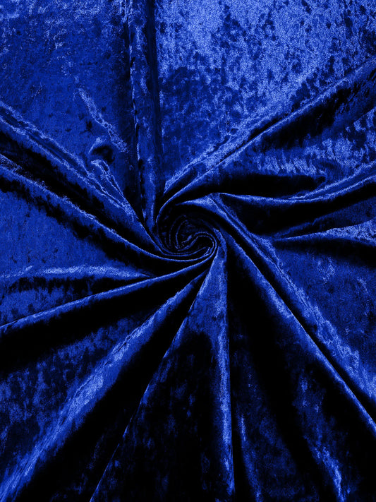 ROYAL BLUE CRUSHED VELVET MAT +SIMPLE TASSEL