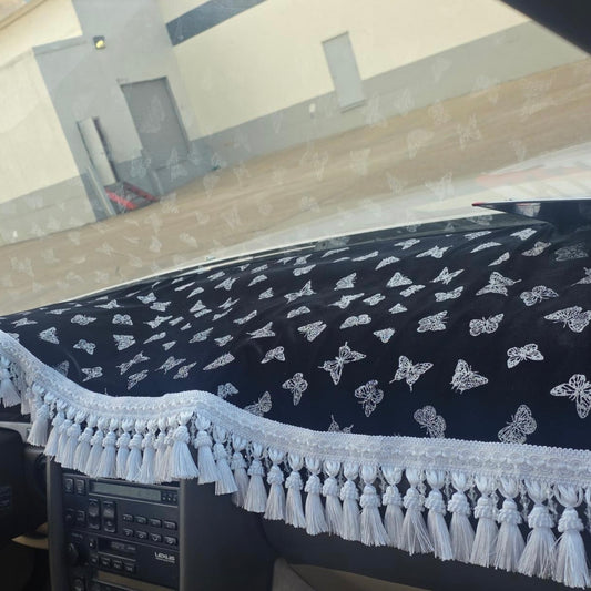 BUTTERFLY SPARKLE VELVET MAT +SIMPLE TASSEL