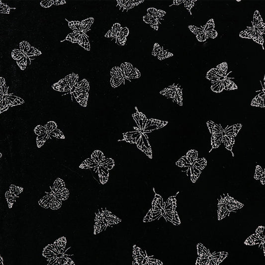 BUTTERFLY SPARKLE VELVET MAT +SIMPLE TASSEL