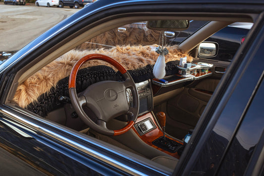 LONG FUR MAT WITH TASSELS